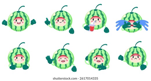 Mascot water melon vector packs