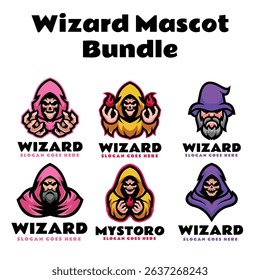 Mascot Wizard Bundle Logo Design