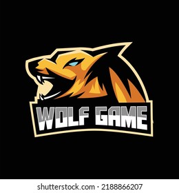 Mascot Wolf Gaming Logo Design