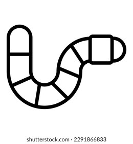Mascot worm icon outline vector. Garden soil. Cute worm