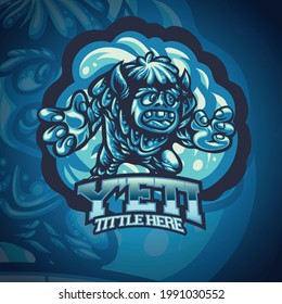 mascot yeti bigfoot vector logo