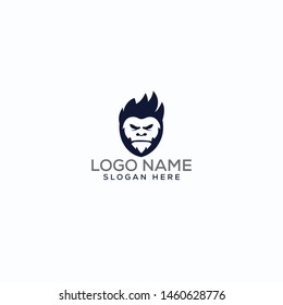 Mascot/yeti/ninja/ negative space logo design for use any purpose