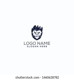 Mascot/yeti/ninja/ negative space logo design for use any purpose