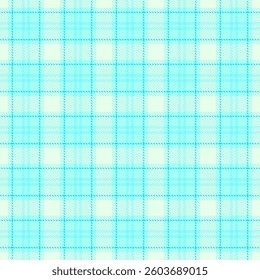 Masculine background seamless vector, reel plaid tartan check. Event textile fabric pattern texture in teal and light colors palette.