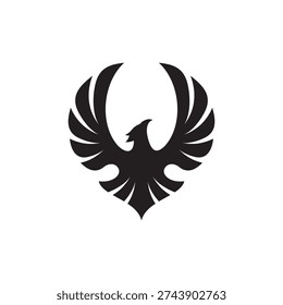 Masculine Black phoenix Logo Design