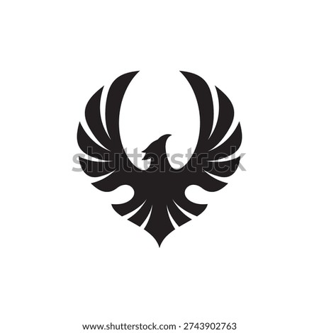 Masculine Black phoenix Logo Design