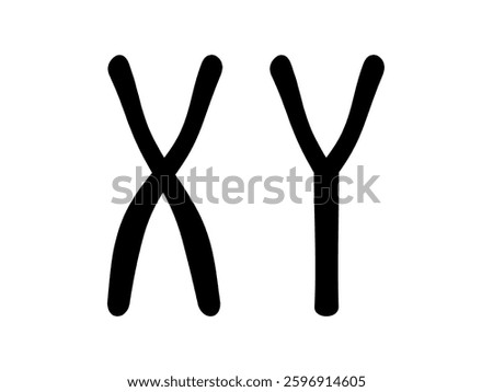 Masculine chromosomes icon. Flat vector illustration design.