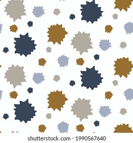 Masculine circle seamless pattern. Classic retro dot motif  shape for digital scrapbook paper and repeatable men gift wrap design in vector.
