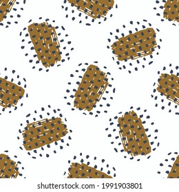 Masculine circle seamless pattern. Classic retro dot motif  shape for digital scrapbook paper and repeatable men gift wrap design in vector.

