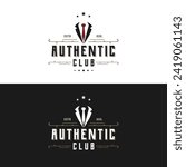 Masculine gentlemen logo design vintage style.Logo for labels, clothing and men.