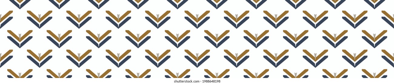 Masculine geometric seamless border pattern. Classic retro geo shape design for digital masking tape edging. Repeatable man banner in vector.