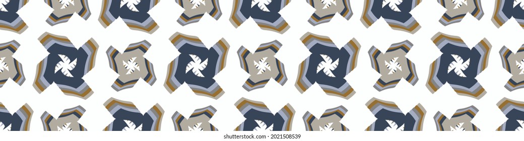 Maskulingeometrisches, nahtloses Grenzmuster. Klassisches Retro-Geo-Design für das digitale Maskieren von Klebeband. Wiederholbarer Mann-Banner in Vektorgrafik.