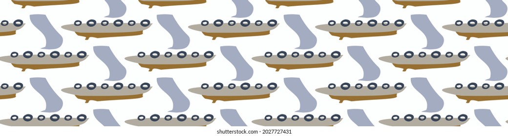 Masculine geometric seamless border pattern. Classic retro geo shape design for digital masking tape edging. Repeatable man banner in vector.