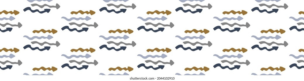 Masculine geometric seamless border pattern. Classic retro geo shape design for digital masking tape edging. Repeatable man banner in vector.