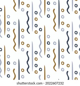 Masculine geometric seamless pattern. Classic retro geo shape for digital scrapbook paper and repeatable men gift wrap design in vector.