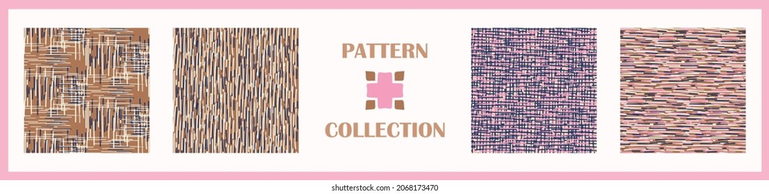Masculine geometric seamless pattern collection. Simple shape for digital scrapbook paper and repeatable men gift wrap design in vector.
