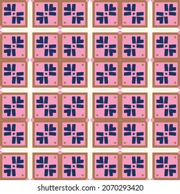 Masculine geometric seamless pattern. Simple shape for digital scrapbook paper and repeatable men gift wrap design in vector.