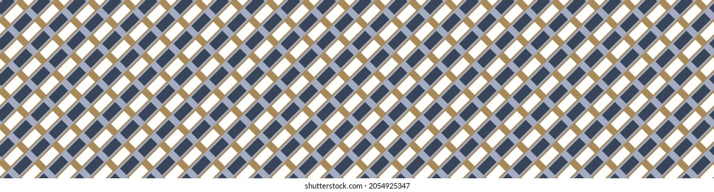 Masculine gingham flannel seamless vector border. Classic check cloth trim for digital scrapbook paper and repeat mens gift wrap design.