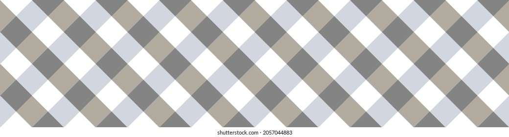 Masculine gingham flannel seamless vector border. Classic check cloth trim for digital scrapbook paper and repeat mens gift wrap design.