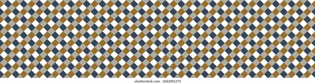 Maskuline Gingham Flanell nahtlose Vektorgrenze. Klassische Schecktücher für digitales Schrapbuchpapier und Geschenkverpackung wiederholen.