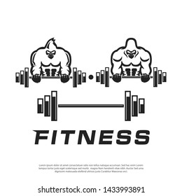 masculine gorilla vector logo for sports companies