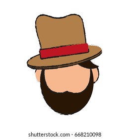 masculine hat icon image 