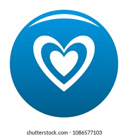 Masculine heart icon. Simple illustration of masculine heart vector icon for any design blue