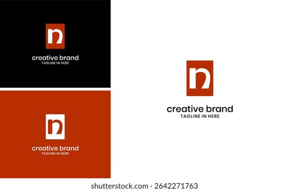 Masculine Initial N Letter Logo Design with Abstract Geometric Shape Vector for Business Brand Identity Corporate Template Technology Industry and Elegant Modern Concept
