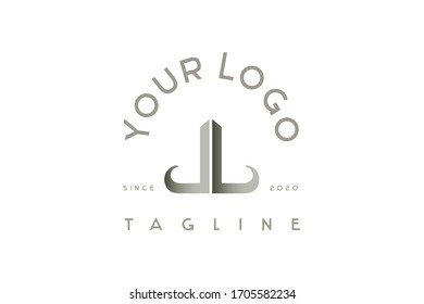 Monograma de logotipo masculino con letras L