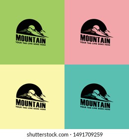 Masculine Mountain Logo Design Template