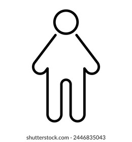 masculine outline thin icon vector design good for website and mobile app. man gender icon