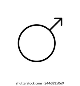 masculine outline thin icon vector design good for website and mobile app. man gender icon
