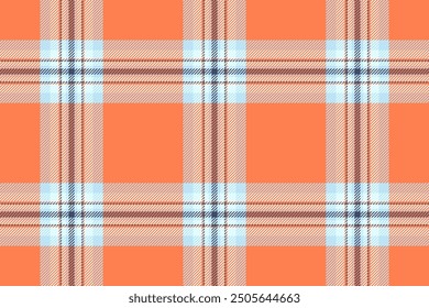 Masculine pattern tartan vector, nyc fabric background textile. Sample check texture plaid seamless in coral and light colors palette.