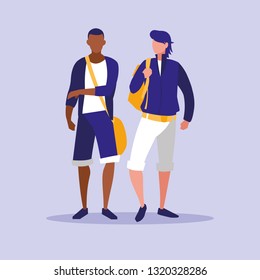 masculine professional couple models characters