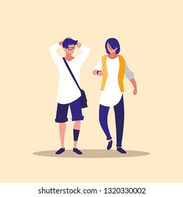 masculine professional couple models characters
