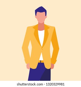 masculine professional model character
