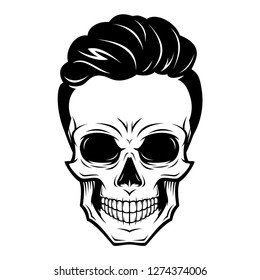 Masculine Skull Illustration
