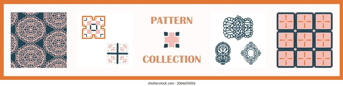 Masculine stripes seamless pattern set. Speckled simple line shape for digital scrapbook paper and repeatable men gift wrap design in vector.