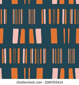 Masculine stripes seamless pattern. Speckled simple line shape for digital scrapbook paper and repeatable men gift wrap design in vector.