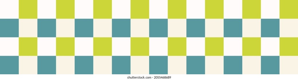 Masculine tropical gingham flannel seamless vector border. Classic check cloth background for digital scrapbook paper and repeat mens gift wrap design.