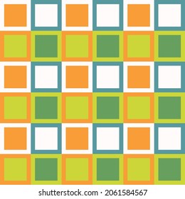 Masculine tropical gingham flannel seamless vector pattern. Classic check cloth background for digital scrapbook paper and repeat mens gift wrap design.