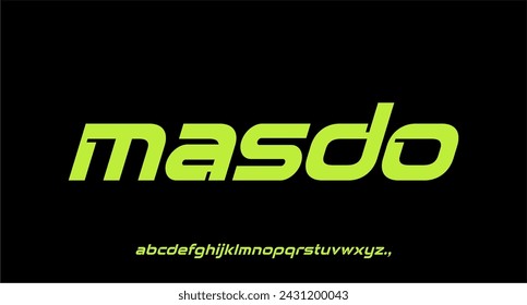 MASDO FONT VECTOR LOWERCASE LASER LINE ITALIC