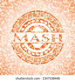 Mash orange mosaic emblem