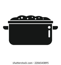 Mash potato dish icon simple vector. Boiled food. Diet nutrition