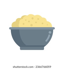 Mash potato meal icon flat vector. Dish food. Farm cooked isolated