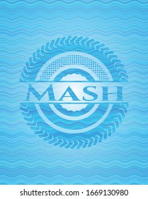 Mash water badge background. Vector Illustration. Detailed.