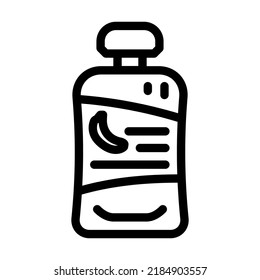 mashed banana line icon vector. mashed banana sign. isolated contour symbol black illustration