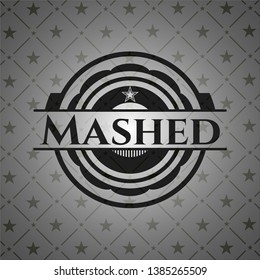 Mashed black emblem. Vector Illustration. Detailed.