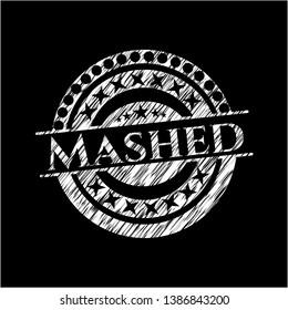 Mashed on blackboard. Vector Illustration. Detailed.