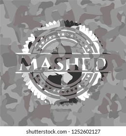 Mashed on grey camo texture